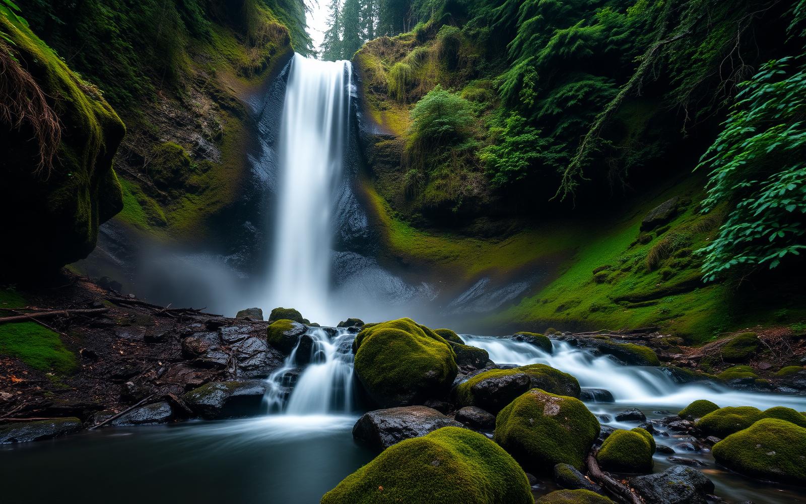 Rainforest waterfall